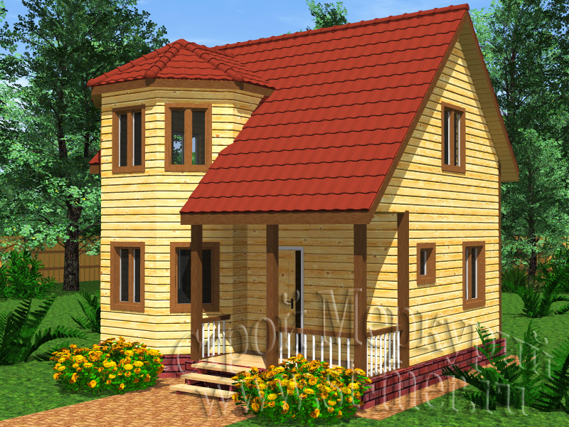 деревянный дом 7х6